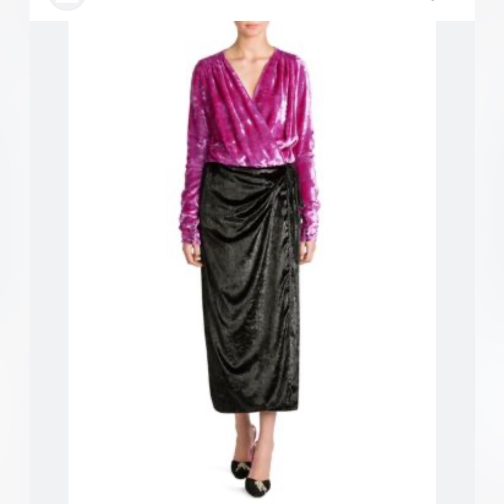 The Attico Crushed Pink Velvet Long Sleeve Dress size 38 - Picture 16 of 16